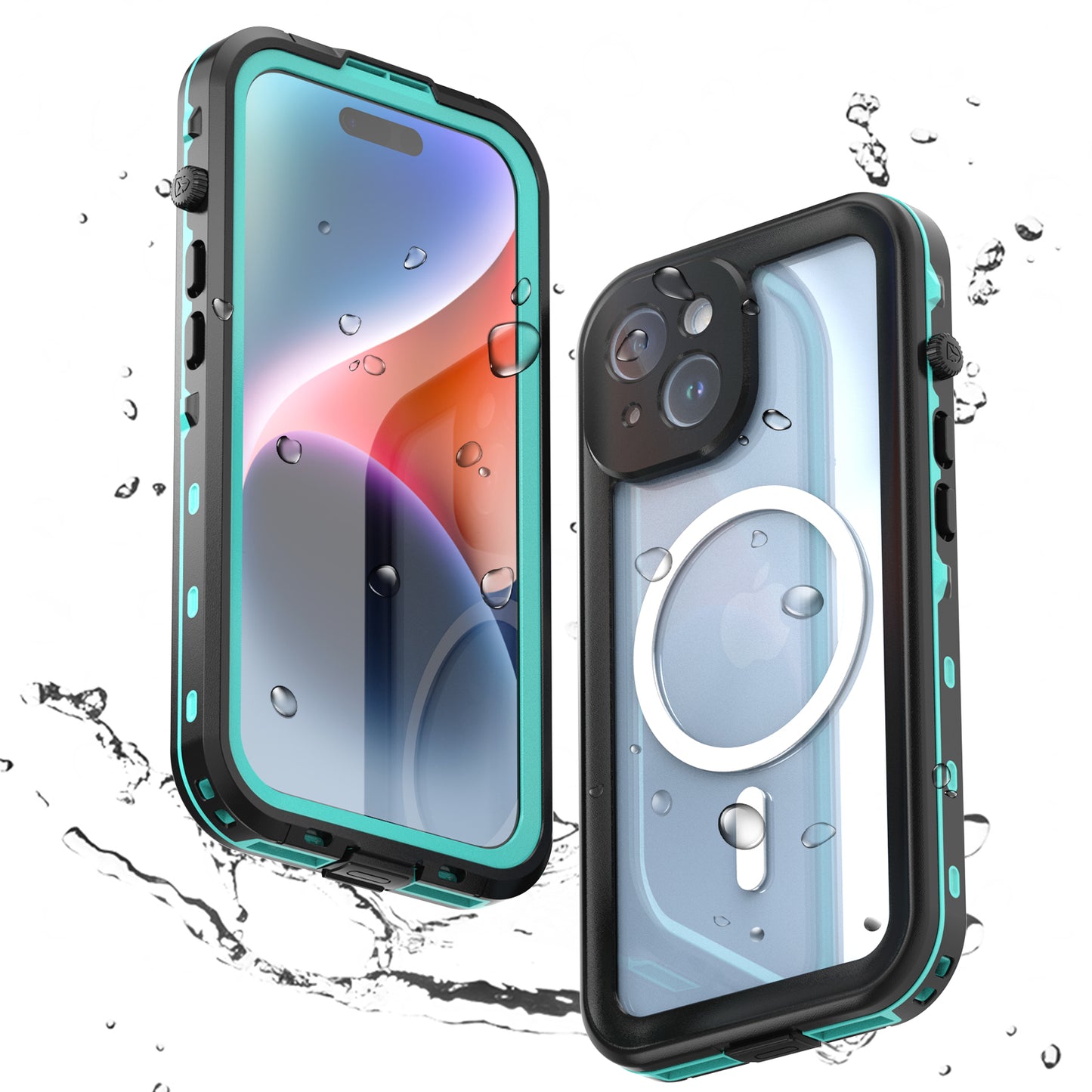 Clear Dot Waterproof Apple iPhone 15 Case Swimming