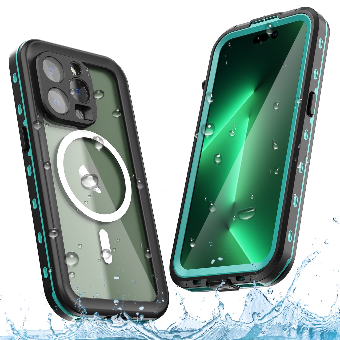 Clear Dot Waterproof Apple iPhone 14 Pro Case Swimming