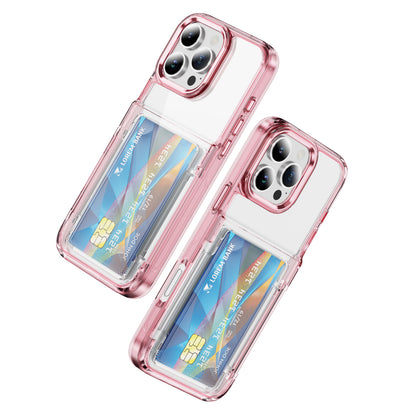 Transparent Card Holder iPhone 16 Pro Case Flip Back