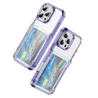 Transparent Card Holder iPhone 16 Pro Case Flip Back