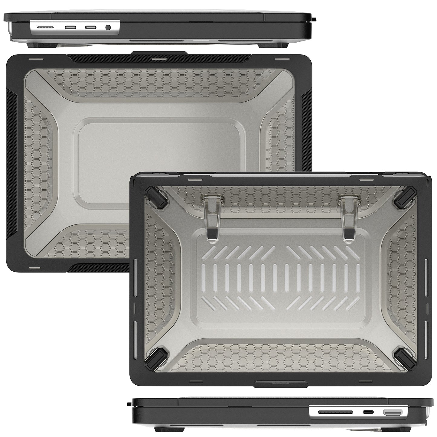 Honeycomb Macbook Pro 14.2 A2992 Case Build-in Kickstand