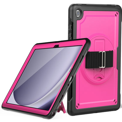 Honeycomb Rotating Handle Strap Galaxy Tab A9+ Case Clear