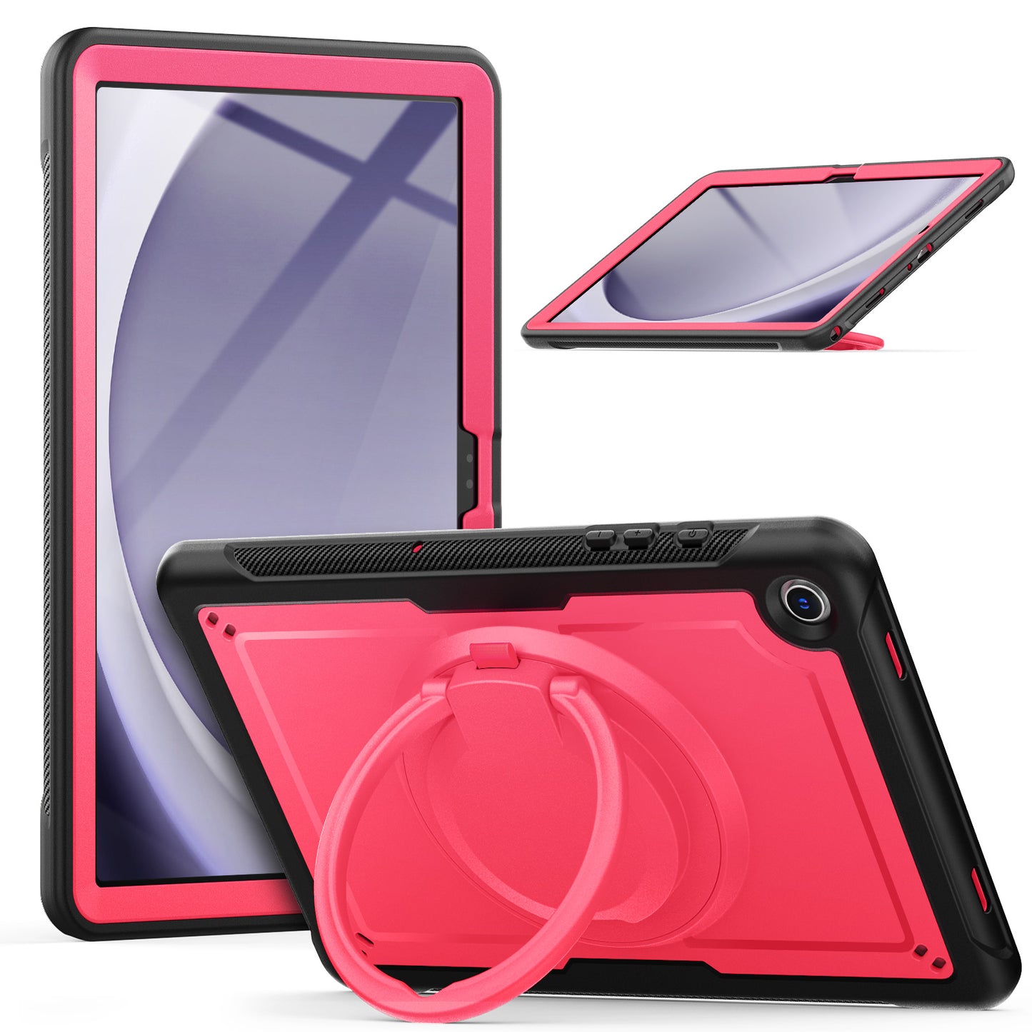 Honeycomb Rotating Hand Grip Galaxy Tab A9 Case Clear