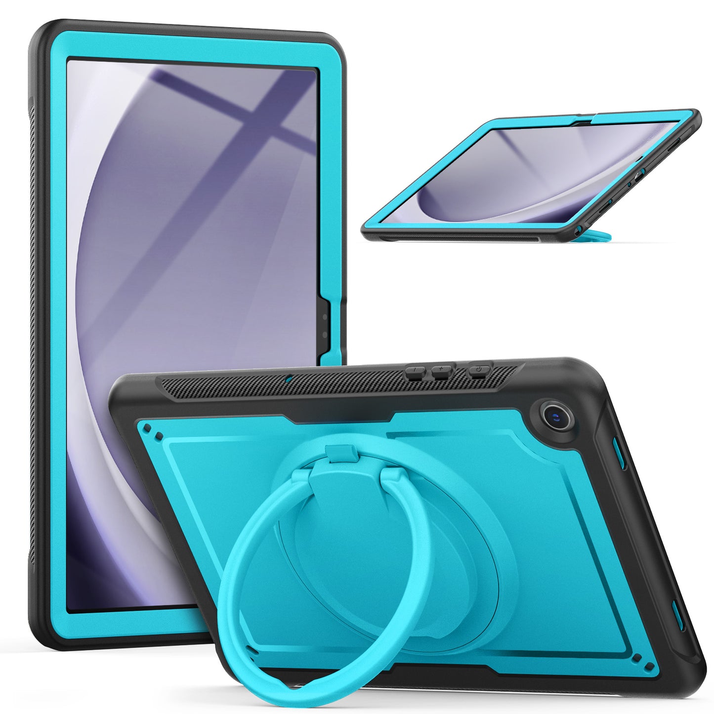 Honeycomb Rotating Hand Grip Galaxy Tab A9 Case Clear