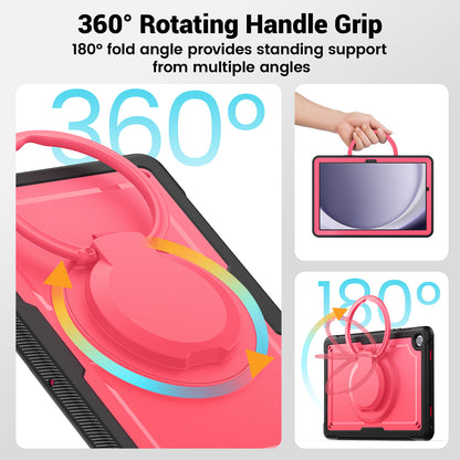 Honeycomb Rotating Hand Grip Galaxy Tab A9 Case Clear