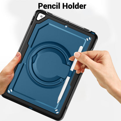 Honeycomb Rotating Hand Grip iPad 9 Case Clear