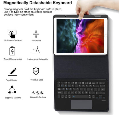 Ultra Slim Integrated Touchpad Keyboard Apple iPad 8 Case Flip Stand