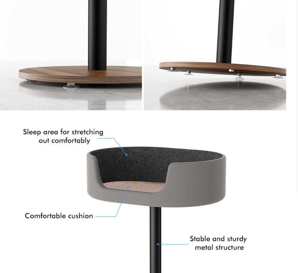 floor-suction-cup-wooden-stand-cat-bed-adjustable-detachable-washable_6