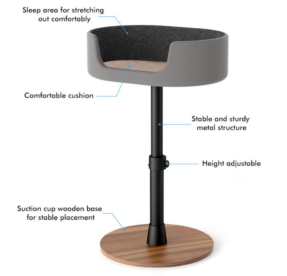 floor-suction-cup-wooden-stand-cat-bed-adjustable-detachable-washable_7