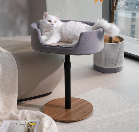 floor-suction-cup-wooden-stand-cat-bed-adjustable-detachable-washable_8