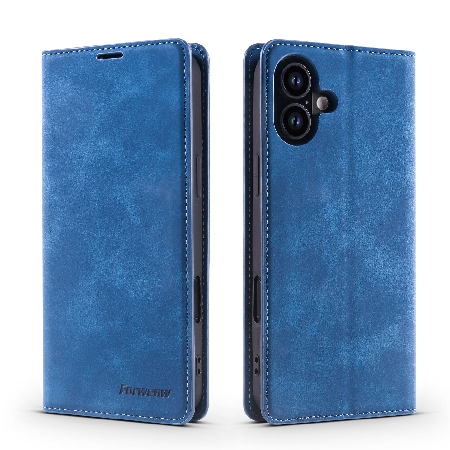 Illusion Slim Retro Leather iPhone 16 Case Magnetic