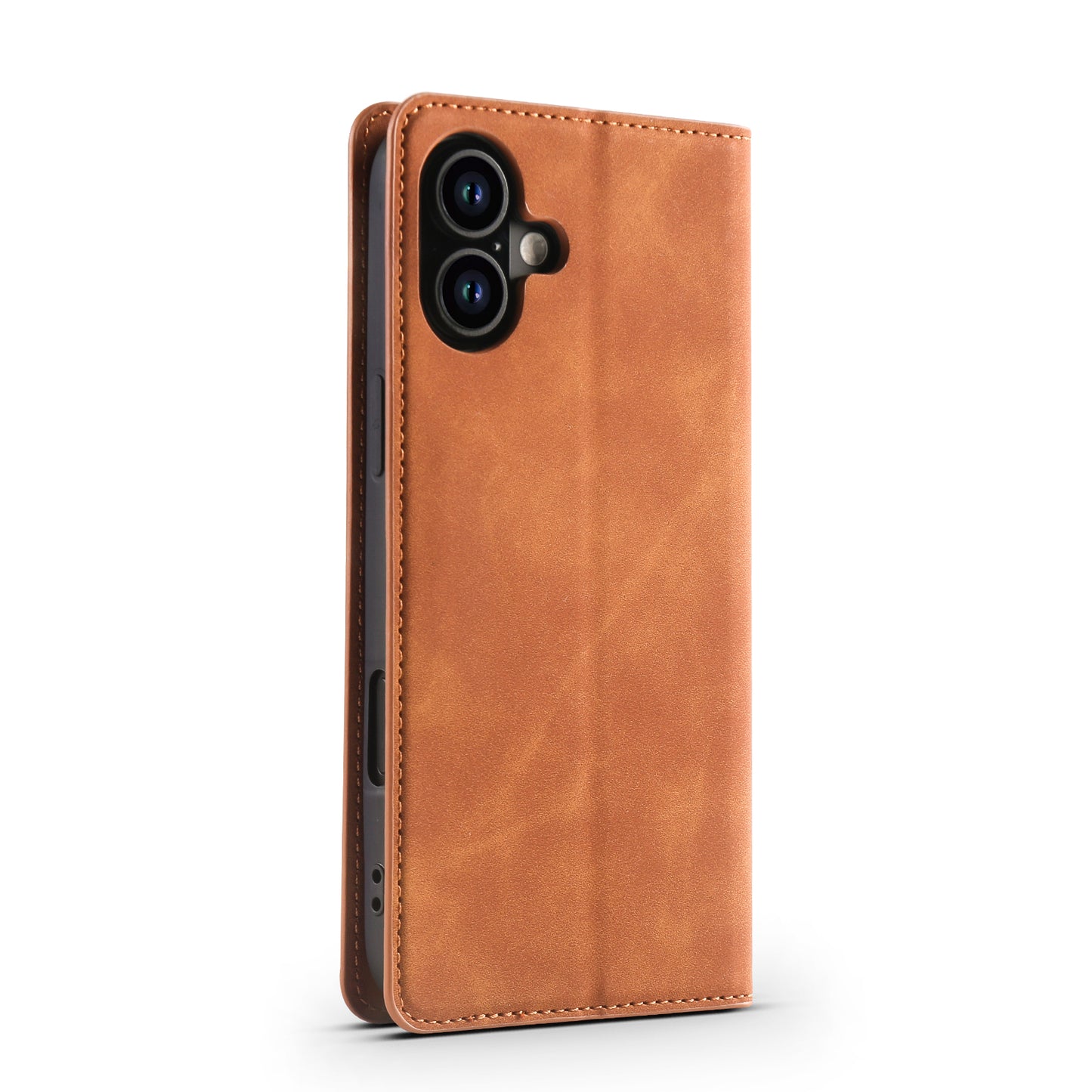 Illusion Slim Retro Leather iPhone 16 Case Magnetic