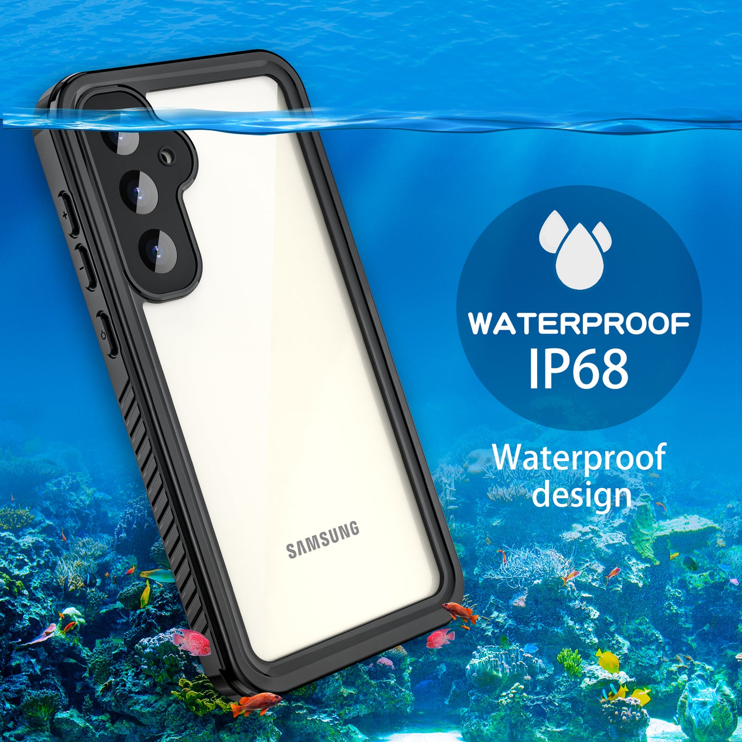 Twill Swimming IP68 Waterproof Galaxy S23 FE Case Clear