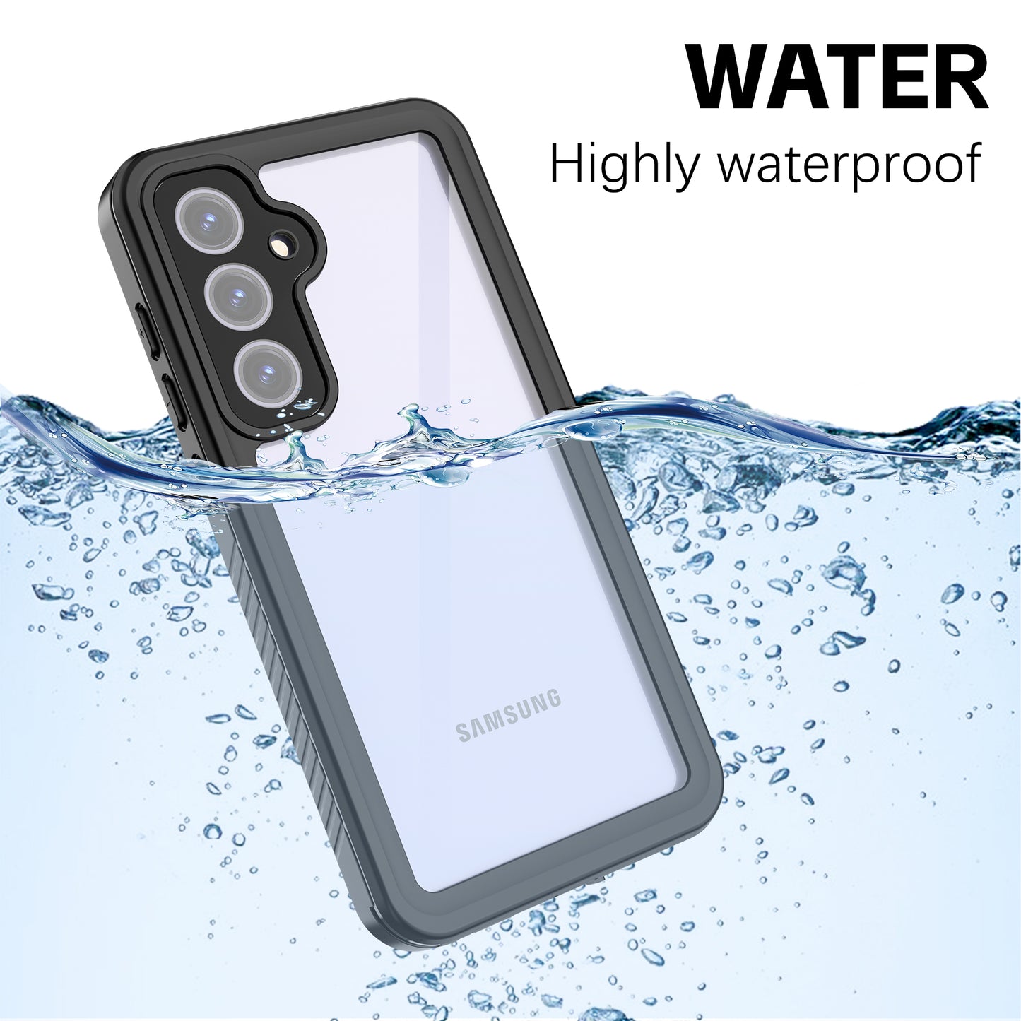 Twill Swimming IP68 Waterproof Galaxy S24 FE Case Clear