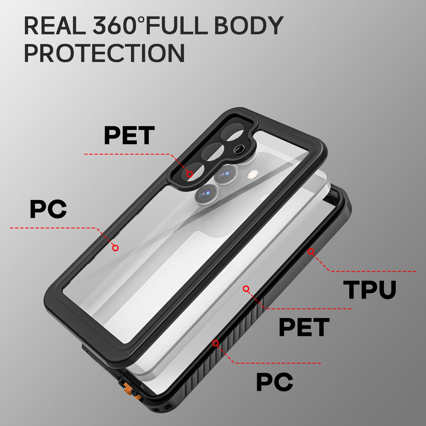 Twill Swimming IP68 Waterproof Galaxy S25 Case Magsafe