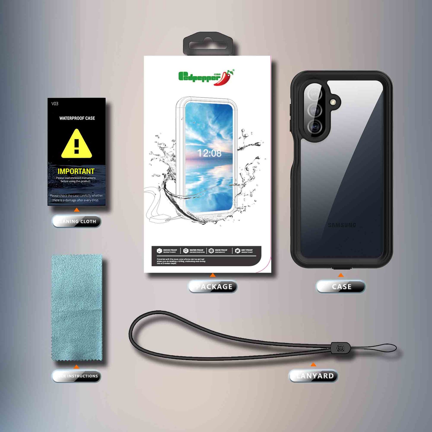 Ultramarine Technology Full-Body IP68 Waterproof Phone Case Shockproof & Ultra HD Clear - Galaxy A27