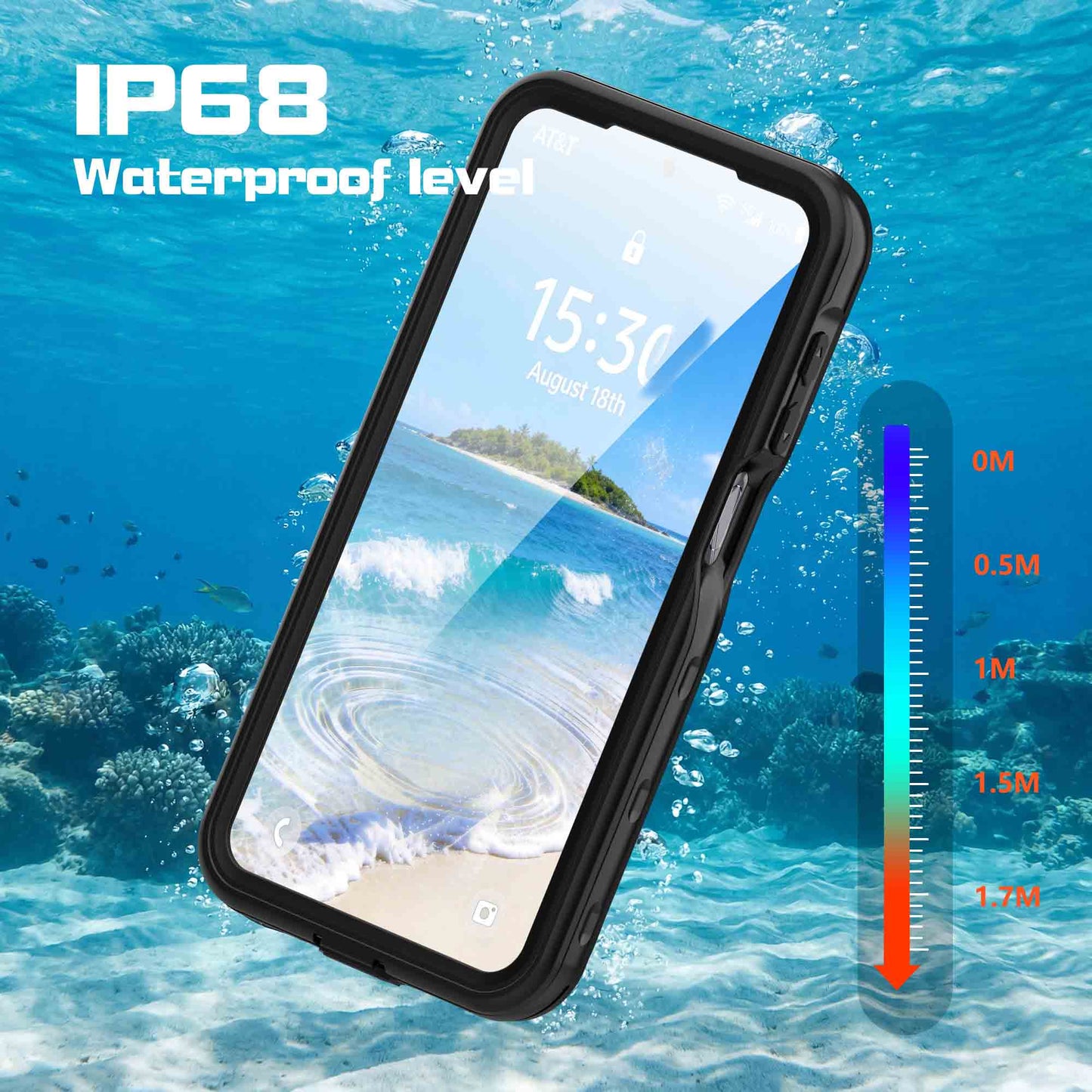 Ultramarine Technology Full-Body IP68 Waterproof Phone Case Shockproof & Ultra HD Clear - Galaxy A27