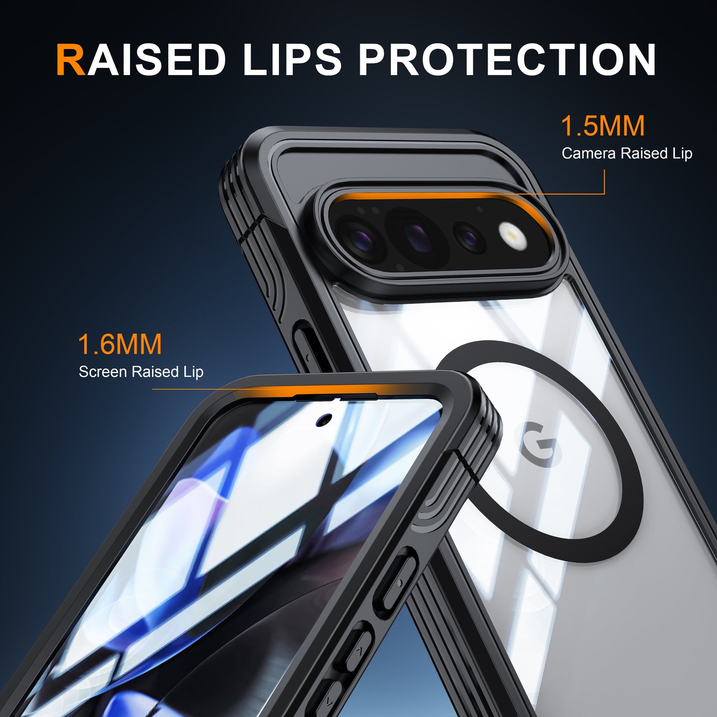 Ultramarine Technology 360 Full-Body Protection MagSafe Rugged Series Phone Case | Clear - Google Pixel 11