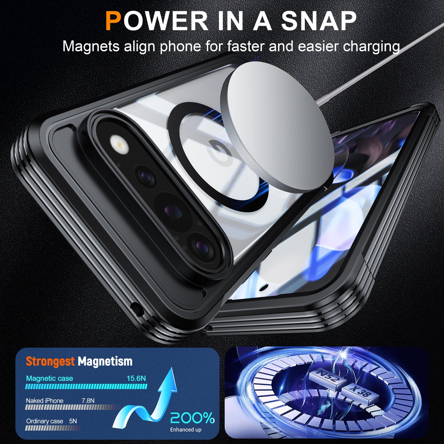 Ultramarine Technology 360 Full-Body Protection MagSafe Rugged Series Phone Case | Clear - Google Pixel 11