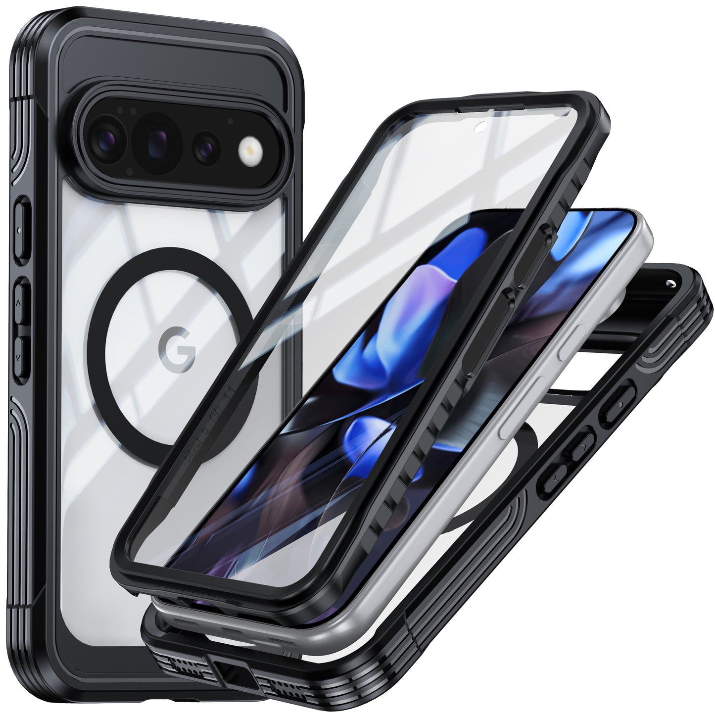 Ultramarine Technology 360 Full-Body Protection MagSafe Rugged Series Phone Case | Clear - Google Pixel 11