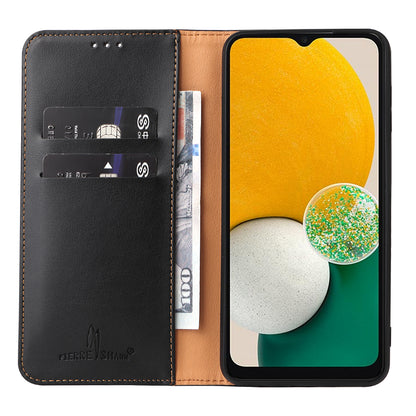 PU Leather Galaxy A13 Case Wallet Stand Texture Deluxe