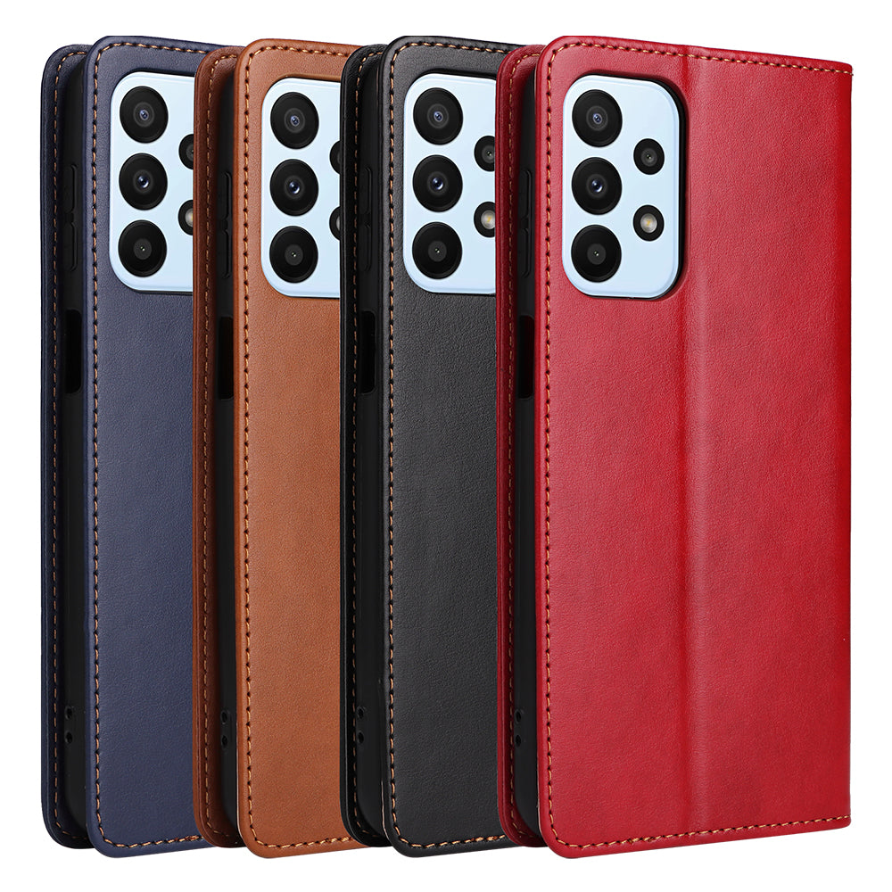 PU Leather Galaxy A23 Case Wallet Stand Texture Deluxe