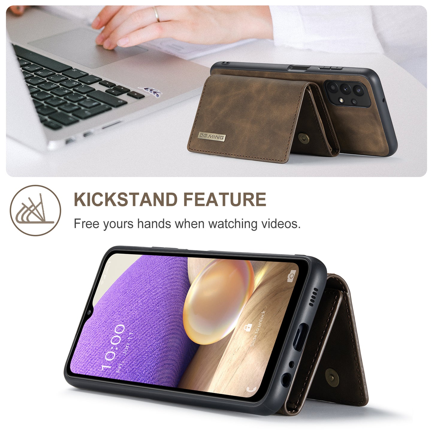 Retro Detachable Fold Wallet Galaxy A32 Case Magnetic Clip