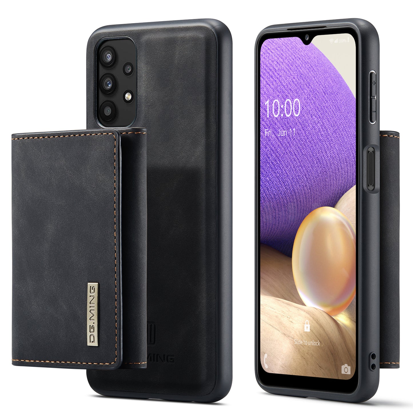 Retro Detachable Fold Wallet Galaxy A32 Case Magnetic Clip