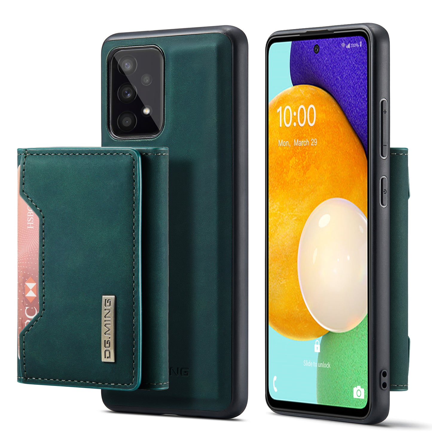 Retro Detachable Fold Card Holder Galaxy A53 Case Magnetic Clip