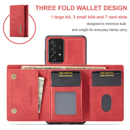 Retro Detachable Fold Wallet Galaxy A72 Case Magnetic Clip