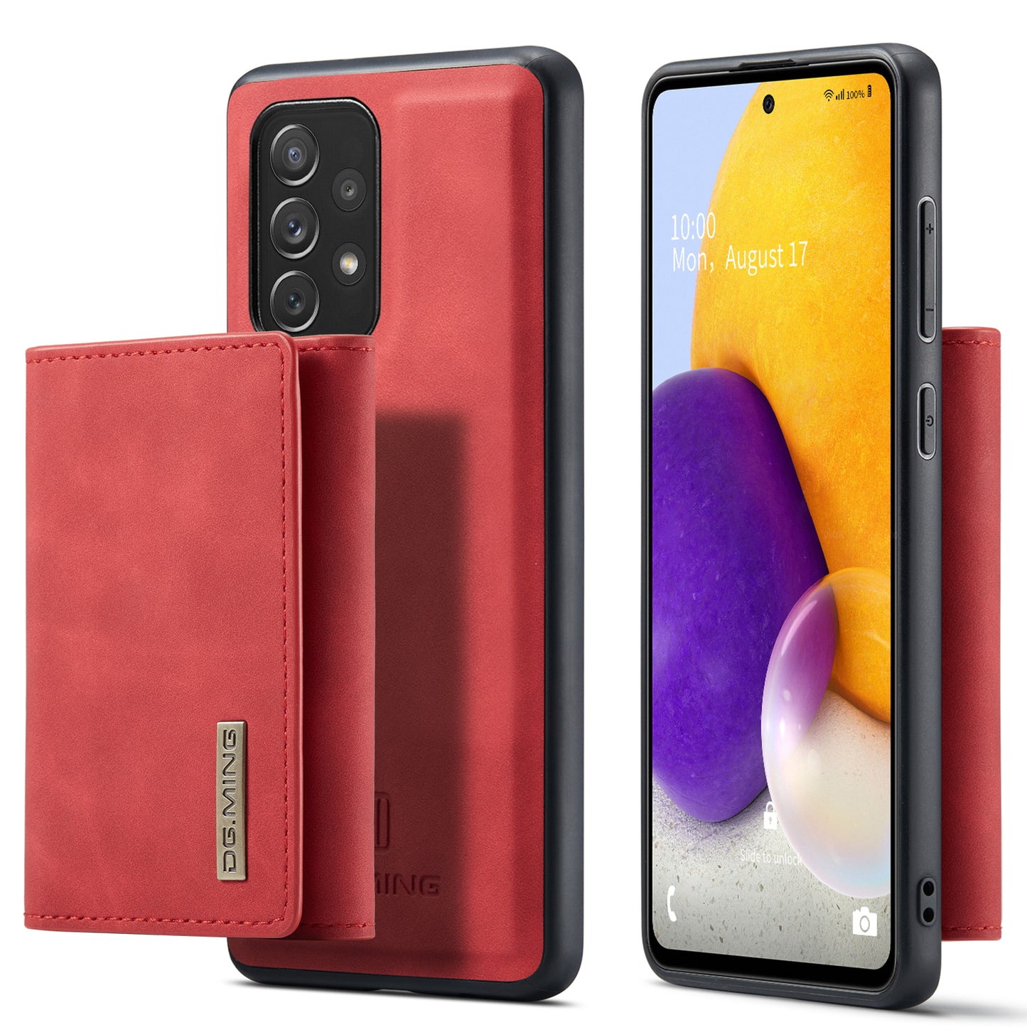 Retro Detachable Fold Wallet Galaxy A72 Case Magnetic Clip