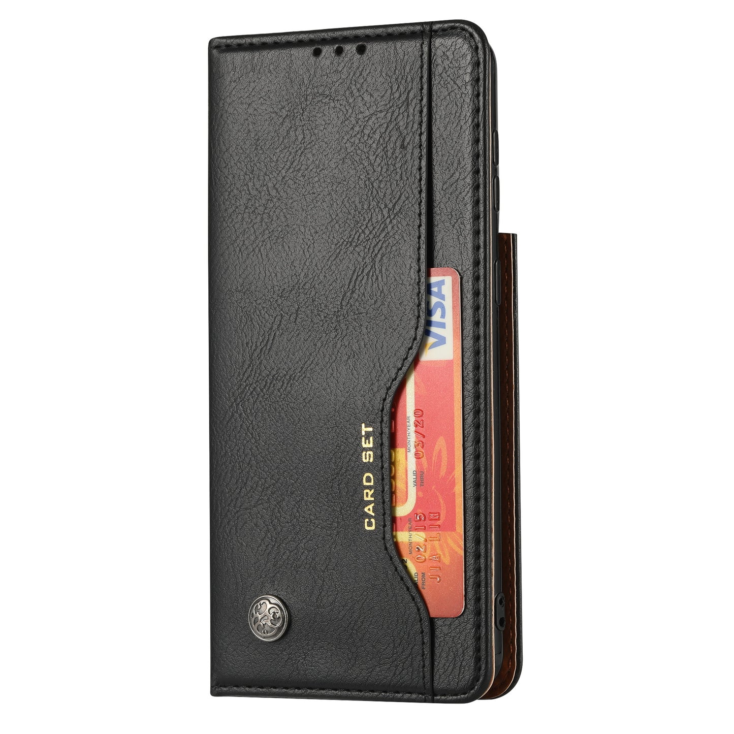 Classical Knead Leather Galaxy S22 Case with Notes Pocket