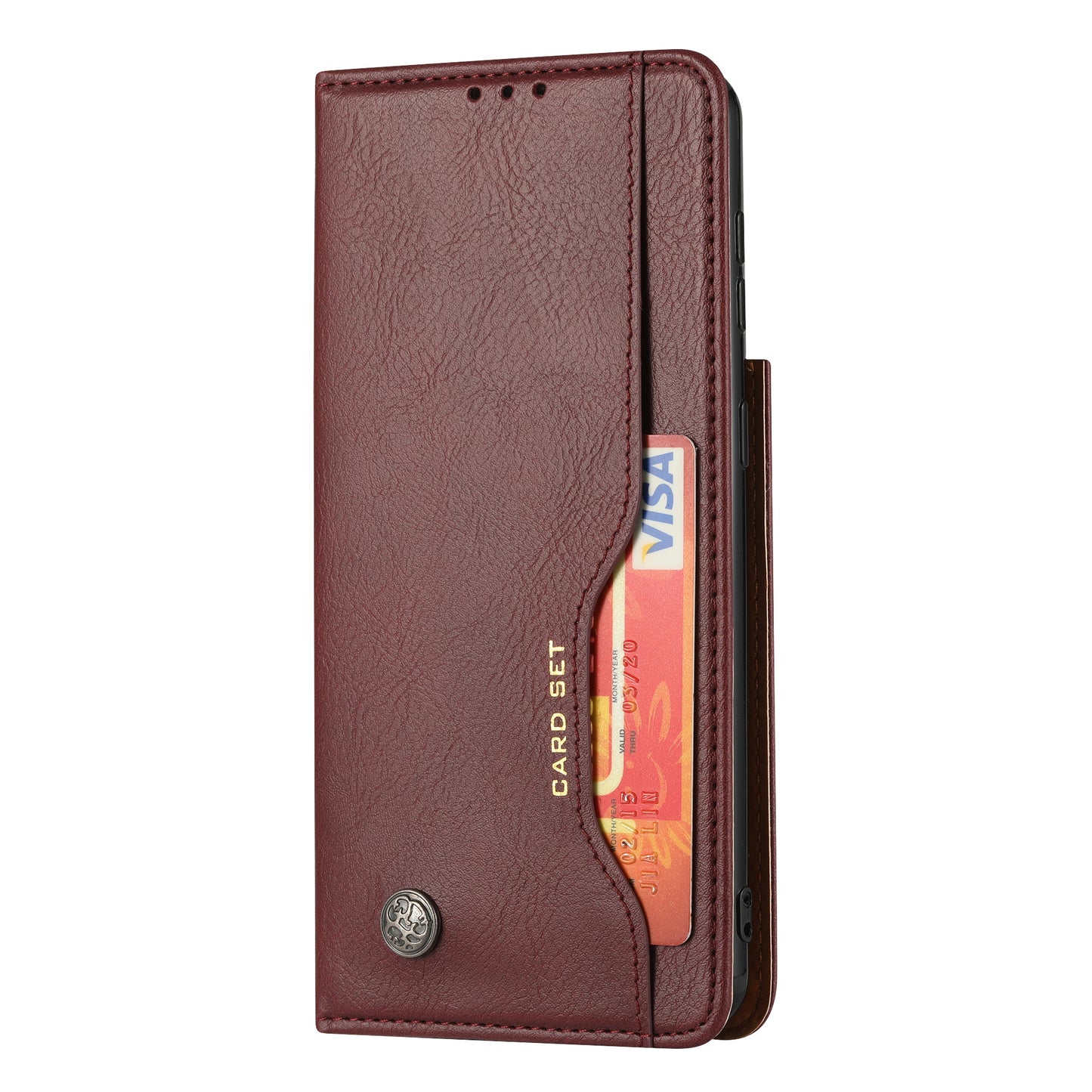 Classical Knead Leather Galaxy S22 Case with Notes Pocket