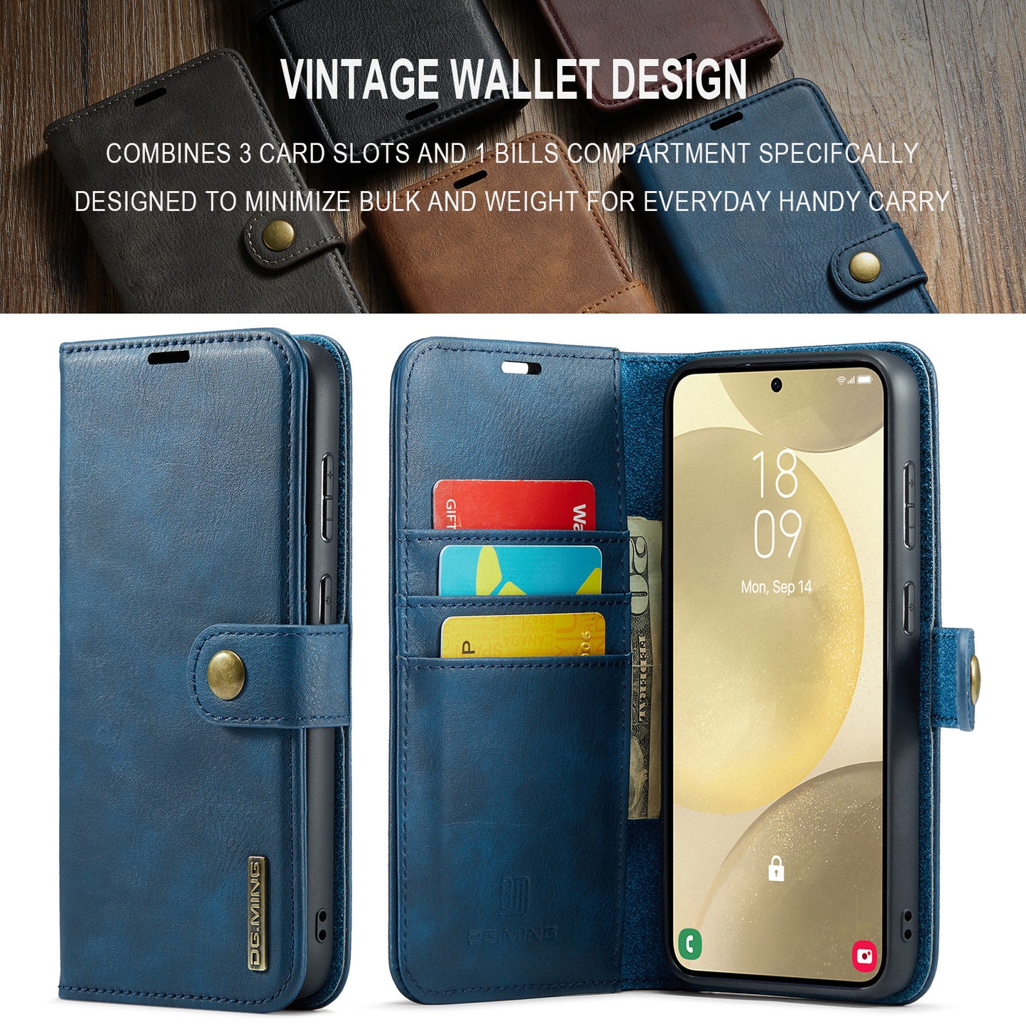 Wallet Detachable 2 In 1 Buckle Galaxy S24 FE Case Magnetic