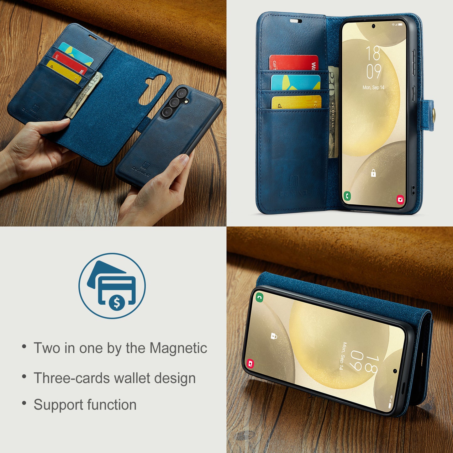 Wallet Detachable 2 In 1 Buckle Galaxy S24 FE Case Magnetic