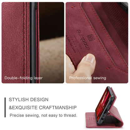 Luxury Retro Leather Galaxy A32 Case Magnetic Buckle RFID