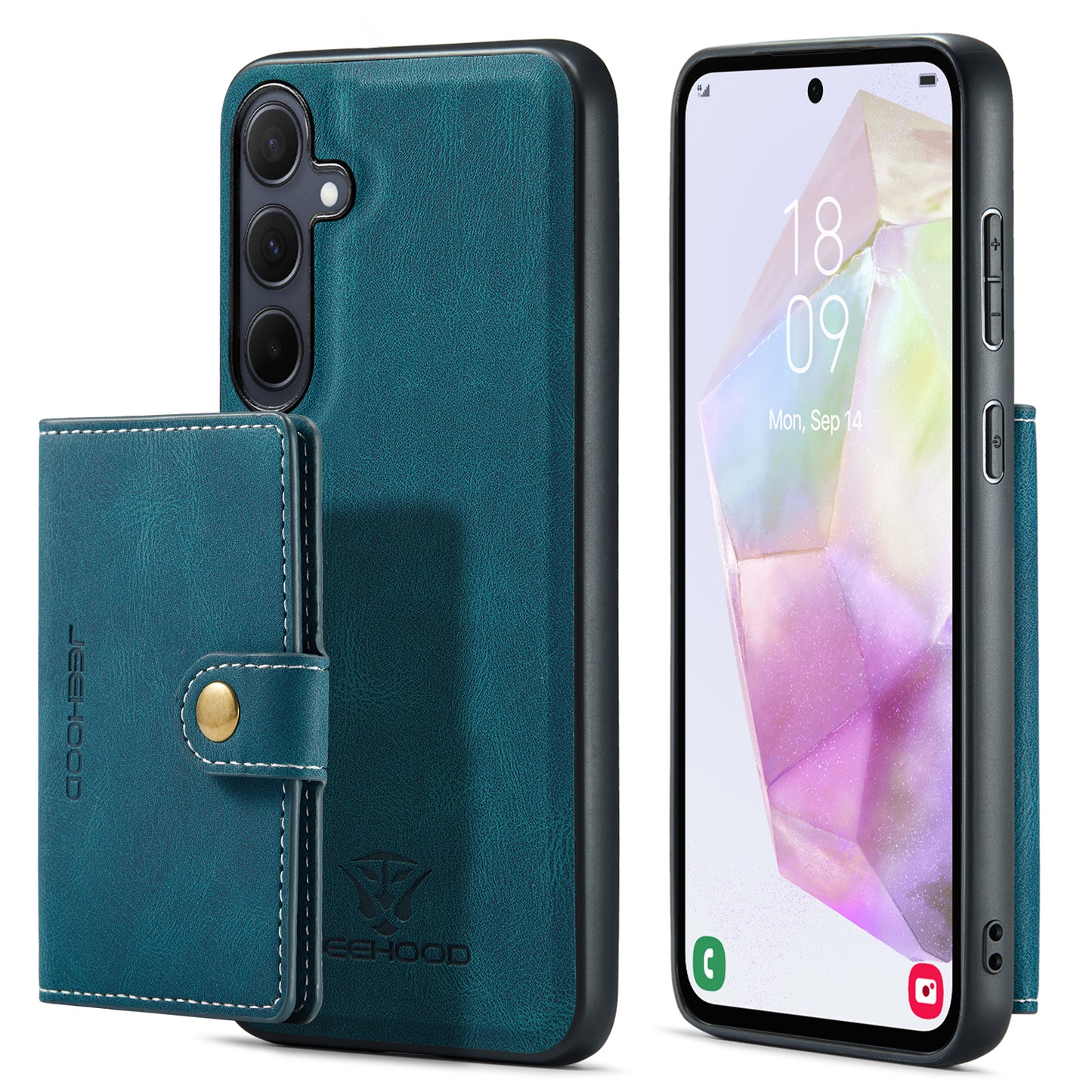 Magnetic Detachable Card Holder Galaxy A35 Case Leather Flip