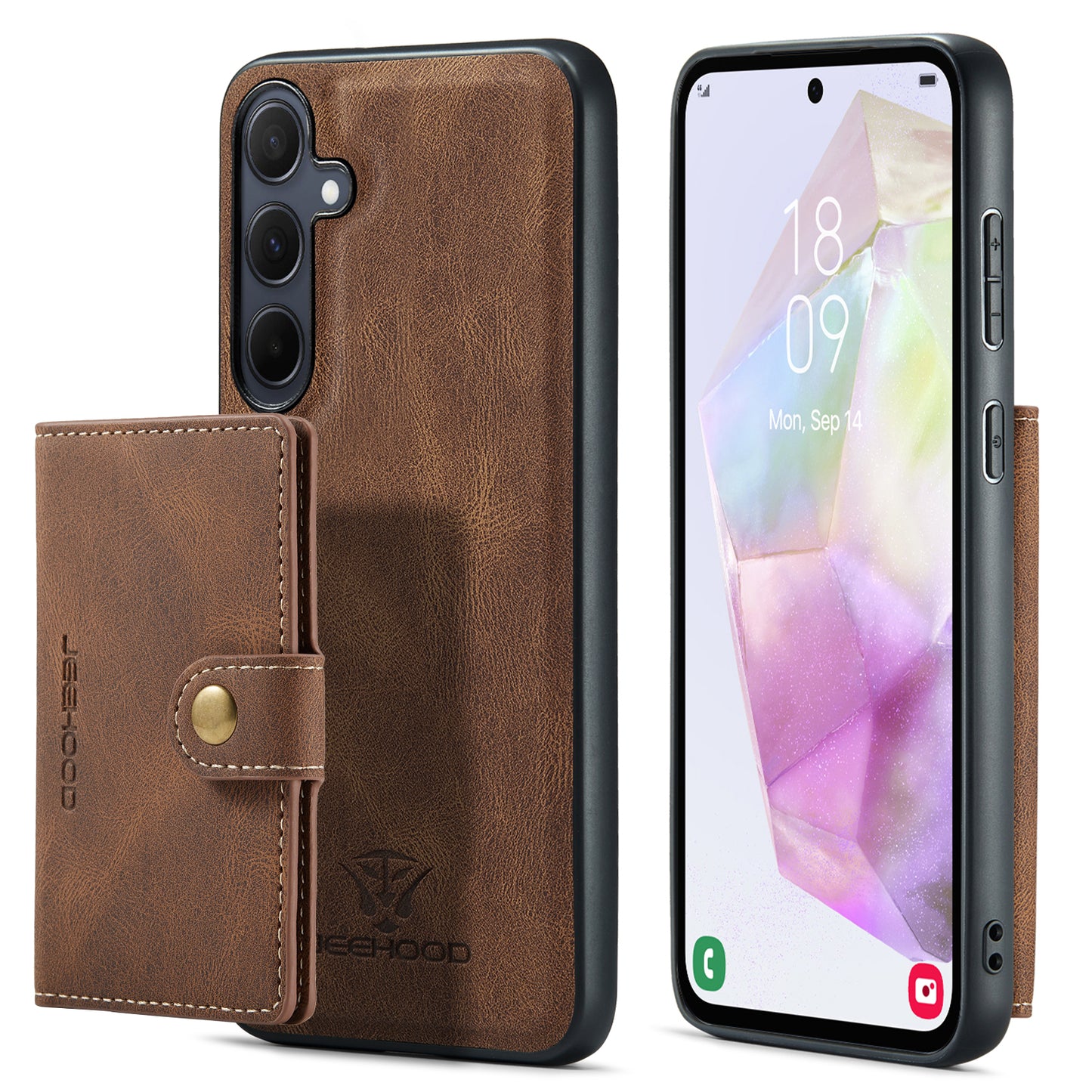 Magnetic Detachable Card Holder Galaxy A35 Case Leather Flip