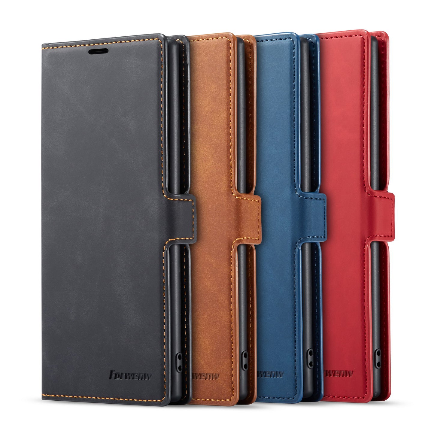 Illusion Slim Retro Leather Galaxy Note10+ Case Magnetic