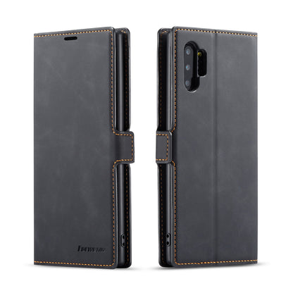 Illusion Slim Retro Leather Galaxy Note10+ Case Magnetic