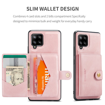 Magnetic Detachable Card Holder Galaxy A22s Case Leather Flip