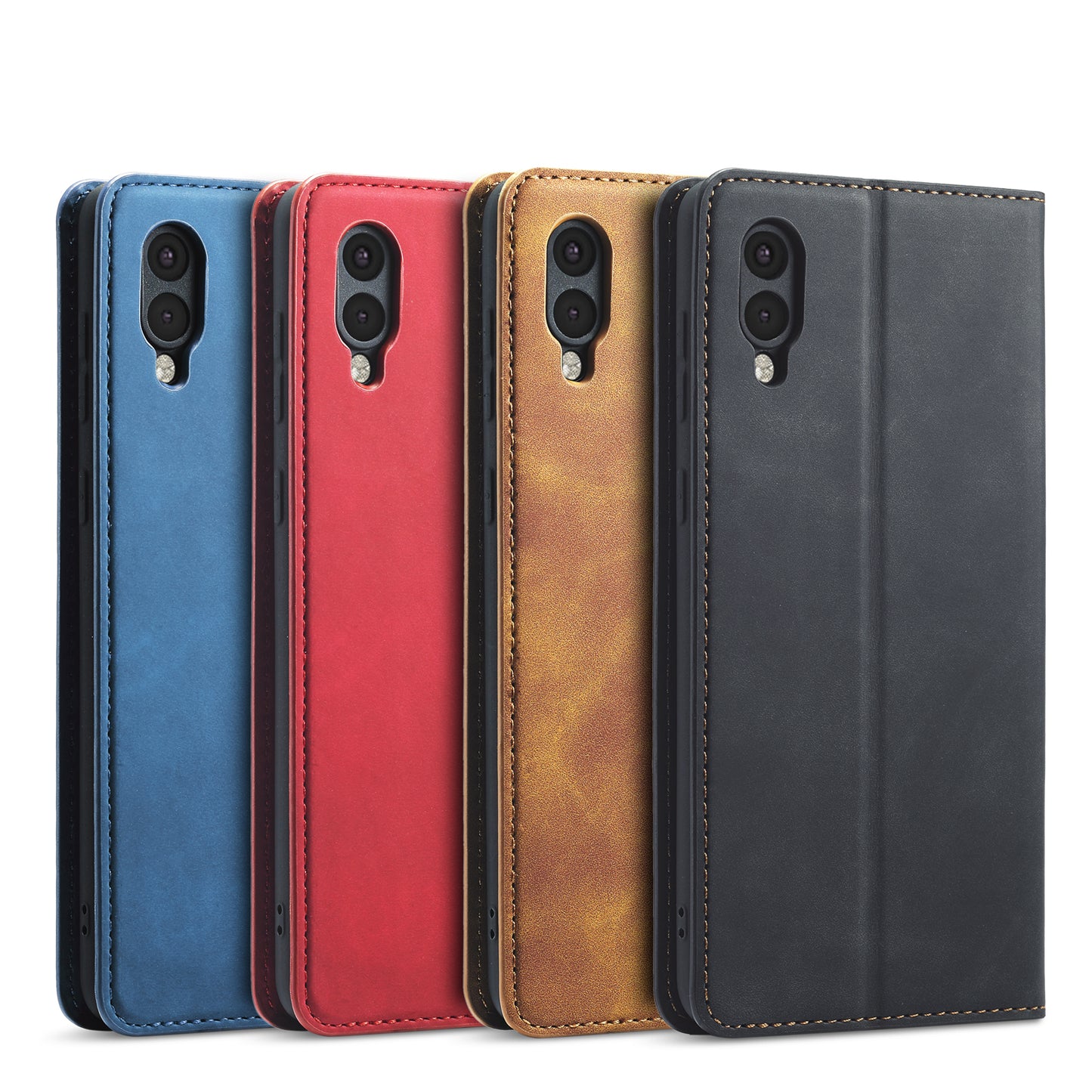 Illusion Slim Retro Leather Galaxy A02 Case Magnetic