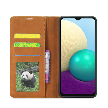 Illusion Slim Retro Leather Galaxy A02 Case Magnetic