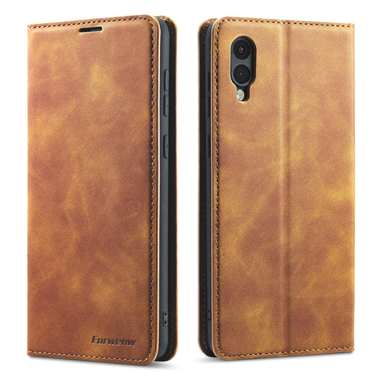 Illusion Slim Retro Leather Galaxy A02 Case Magnetic