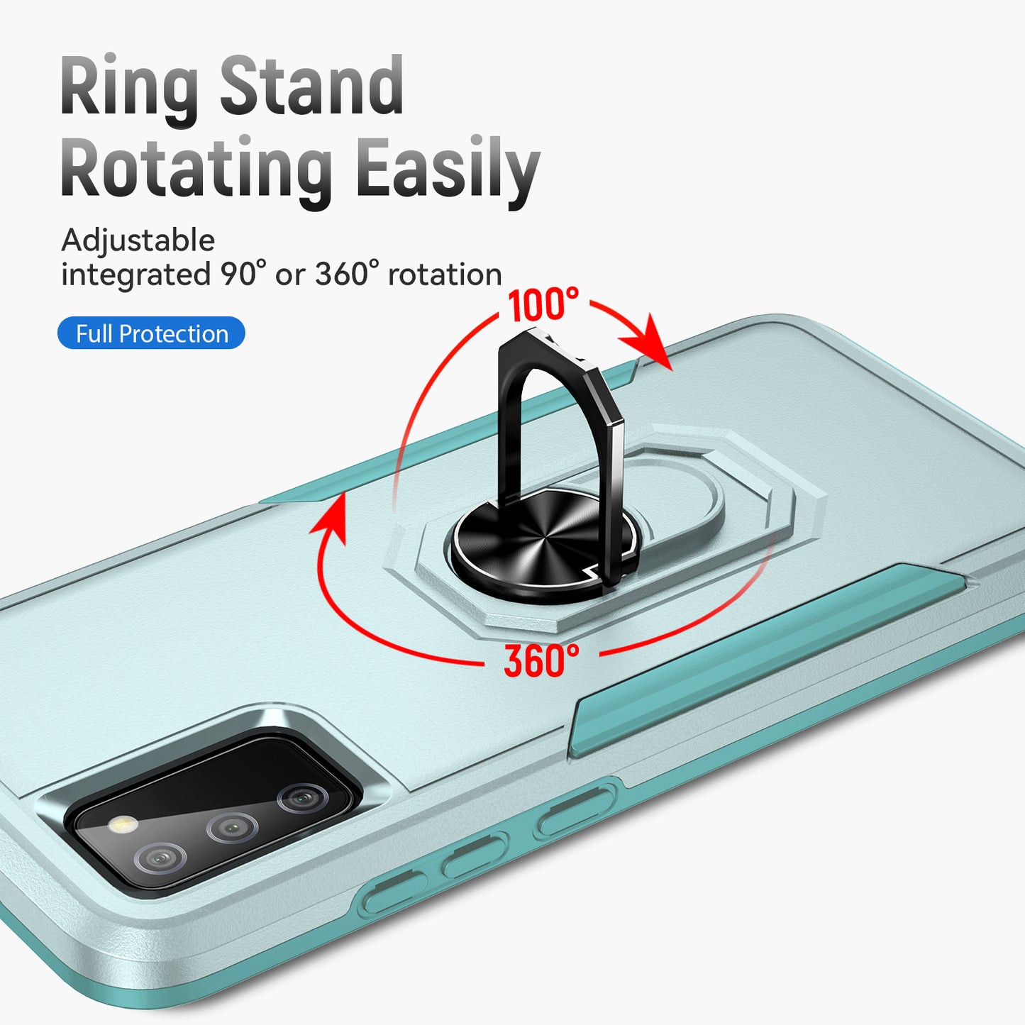 Pioneer Galaxy A02s Case Rotating Ring Stand