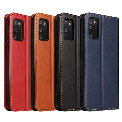 PU Leather Galaxy A02 Case Wallet Stand Texture Deluxe