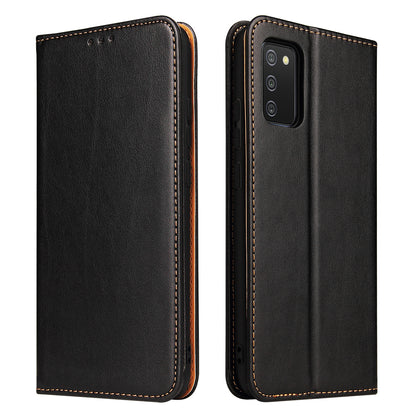 PU Leather Galaxy A02 Case Wallet Stand Texture Deluxe