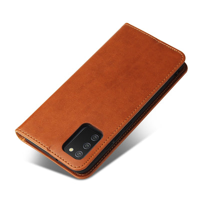 PU Leather Galaxy A02 Case Wallet Stand Texture Deluxe