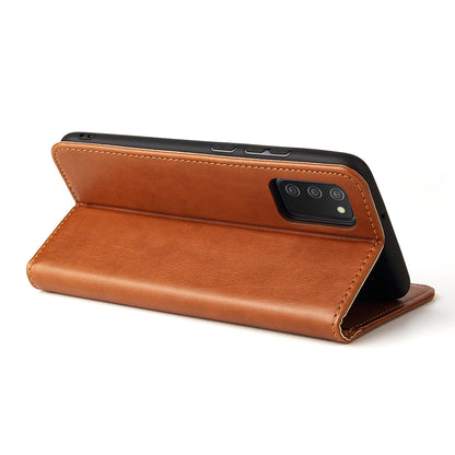 PU Leather Galaxy A02 Case Wallet Stand Texture Deluxe