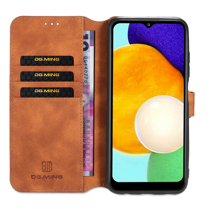 Retro Leather Edge Galaxy A03 Case with Hand Strap